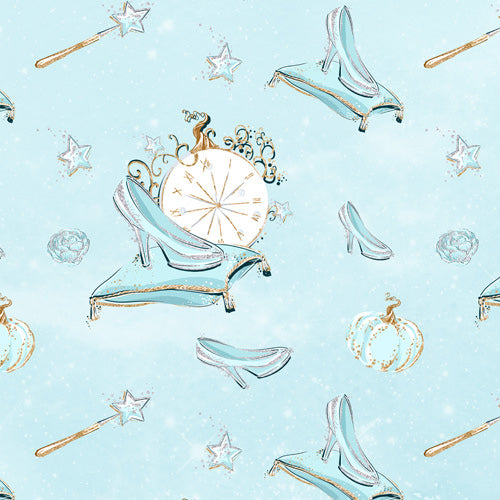 Design thumbnail for Enchanted Glass Slipper - Women’s Diagonal Pocket Midi Dress