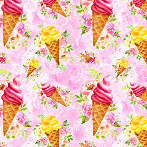 Beach Time Watercolor Icecream Cones