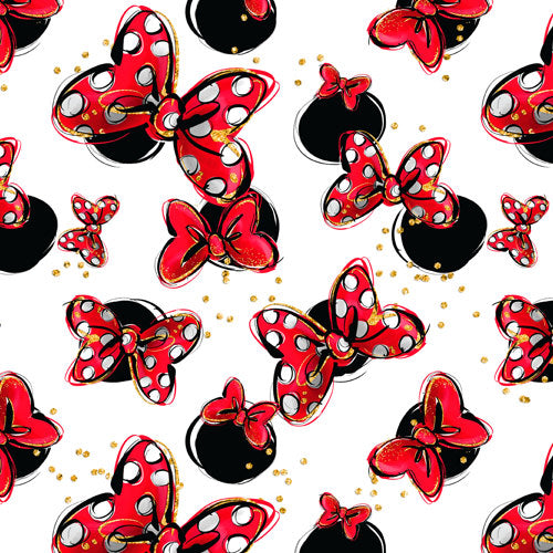 Design thumbnail for Polka Dot Bows & Mouse Ears - Women’s Diagonal Pocket Midi Dress