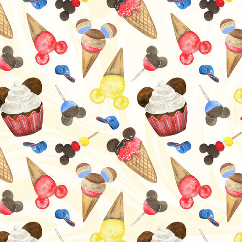 Mouse Ears Snacks in Primary Color Watercolor