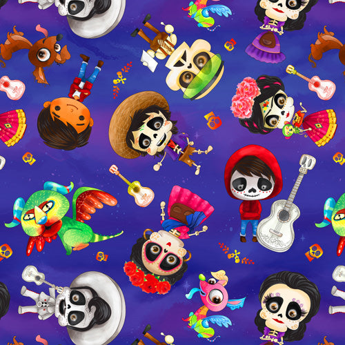 Design thumbnail for Poco Loco Día de Muertos - Kid's Sleeveless Skater Dress