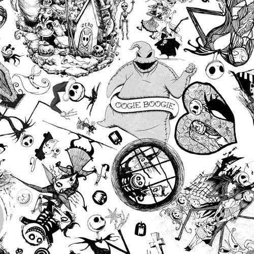 Design thumbnail for Nightmare Halloween Sketches - Men's Hawaiian Button Up Shirt