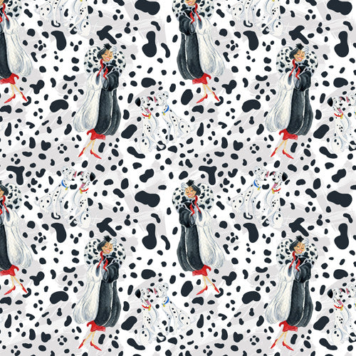 Watercolor Cruella & Her Puppies