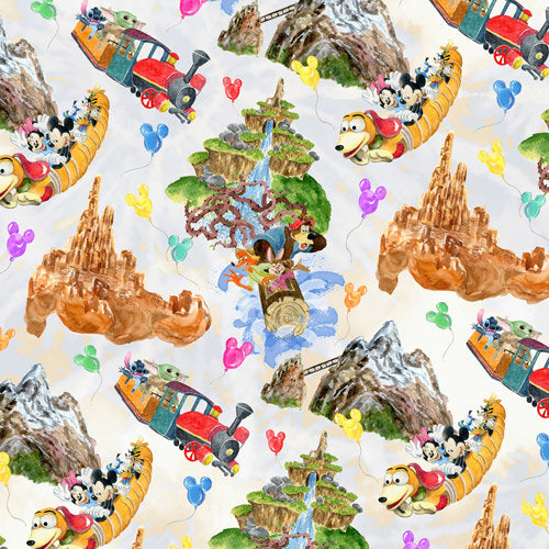 Watercolor Disney Parks Trains & Drops