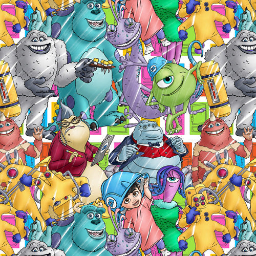 Design thumbnail for Monster Mayhem Sketched - Kid's Sleeveless Skater Dress