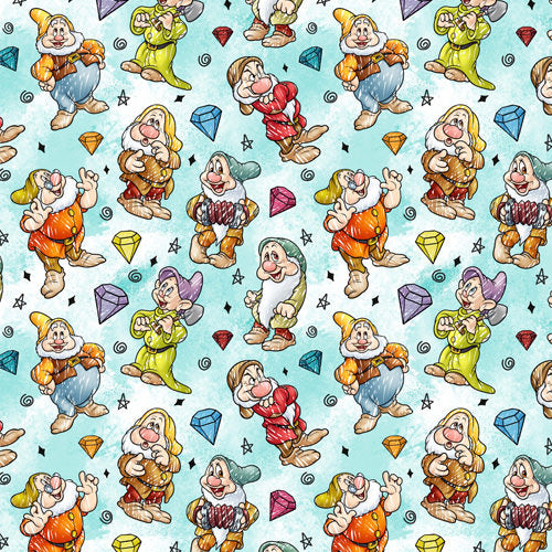 Design thumbnail for Seven Helpers Sketch - Kid's Sleeveless Skater Dress