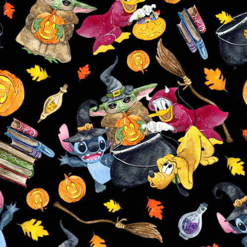 Watercolor Disney Halloween Friends