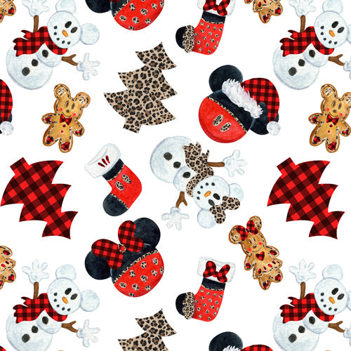 Buffalo Plaid Mouse Ears Christmas