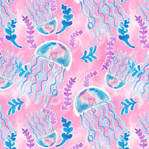 Neon Floral Jellyfish