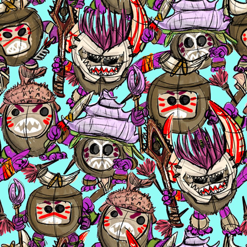 Design thumbnail for Island Coconut Pirates - Men’s Pocket Beach Shorts