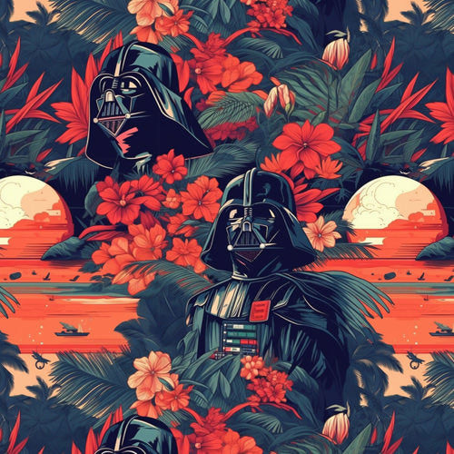 Design thumbnail for Tropical Dark Side Escape - Kid's Sleeveless Skater Dress