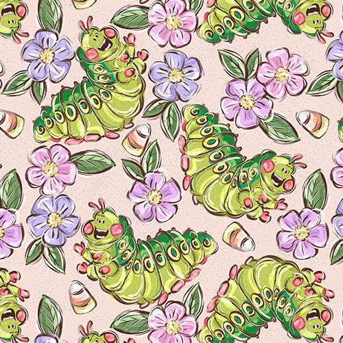 Design thumbnail for Cheerful Caterpillar Garden - Men’s Pocket Beach Shorts