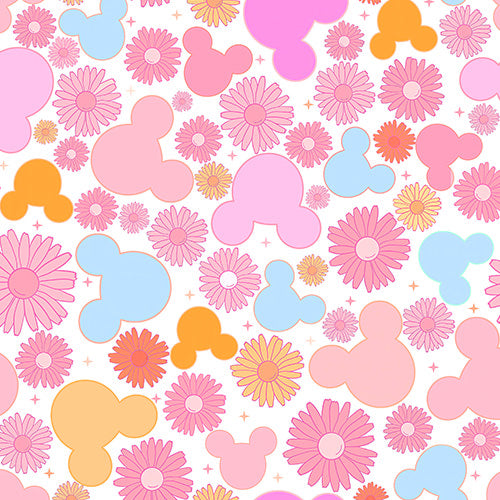 Design thumbnail for Retro Floral Mouse - Men’s Pocket Beach Shorts