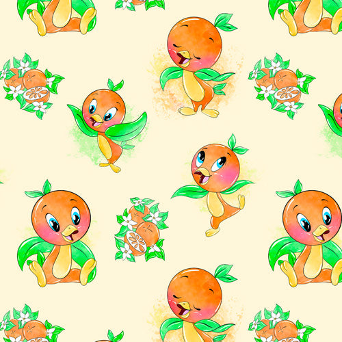 Design thumbnail for Citrus Charm Bird - Men’s Pocket Beach Shorts