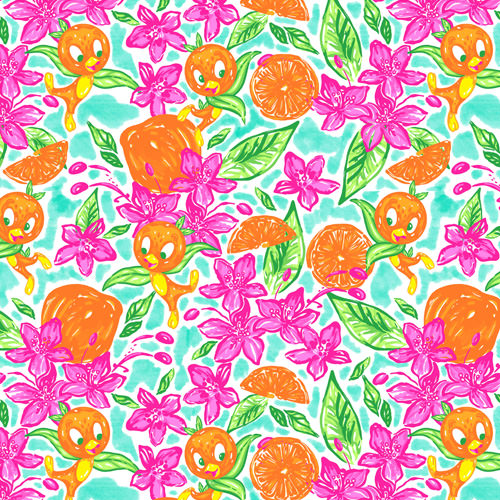 Design thumbnail for Tropical Citrus Bloom - Kid's Sleeveless Skater Dress