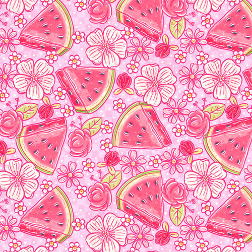 Design thumbnail for Summer Fruits - Watermelon - Kid's Hawaiian Button Up Shirt