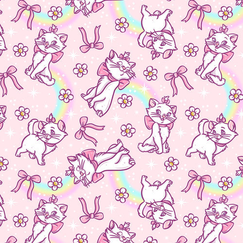 Design thumbnail for Rainbow Bow Kitty - Kid's Sleeveless Skater Dress