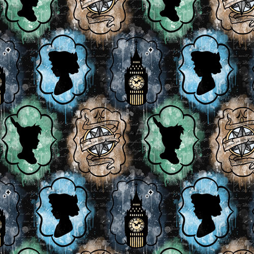 Design thumbnail for Starry Flight Silhouettesttes - Kid's Hawaiian Button Up Shirt