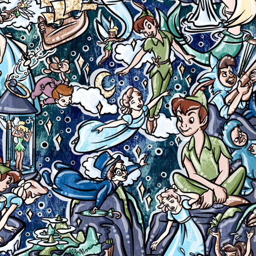 Design thumbnail for Magical Skybound Adventure - Kid's Hawaiian Button Up Shirt