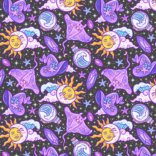 Design thumbnail for Mystical Manta Rays - Girls’ Flowy Pocket Shorts