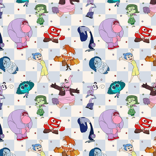 Design thumbnail for Blue Check Emotional Spectrum - Girls’ Flowy Pocket Shorts