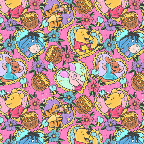 Design thumbnail for Tattoo Hearts Woodland Friendsends - Kid's Hawaiian Button Up Shirt