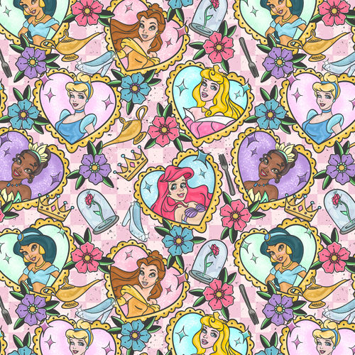 Design thumbnail for Tattoo Hearts Royal Icons - Kid's Hawaiian Button Up Shirt