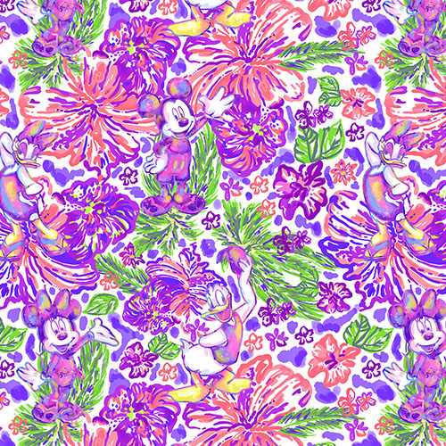 Design thumbnail for Tropical Splash Vibes - Iconic Crew - Women's V-Neck Ruched Midi Dress