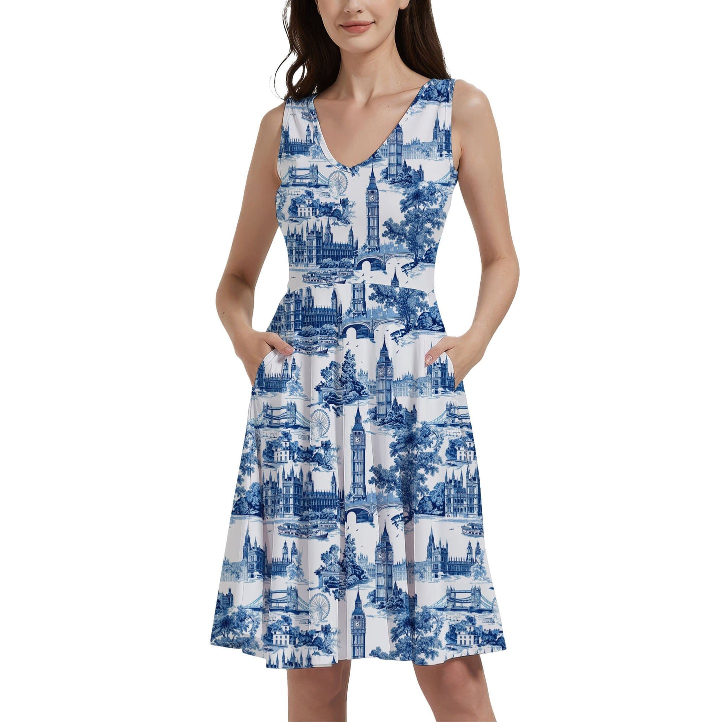 London in Toile de Jouy Style - Digital Seamless Pattern