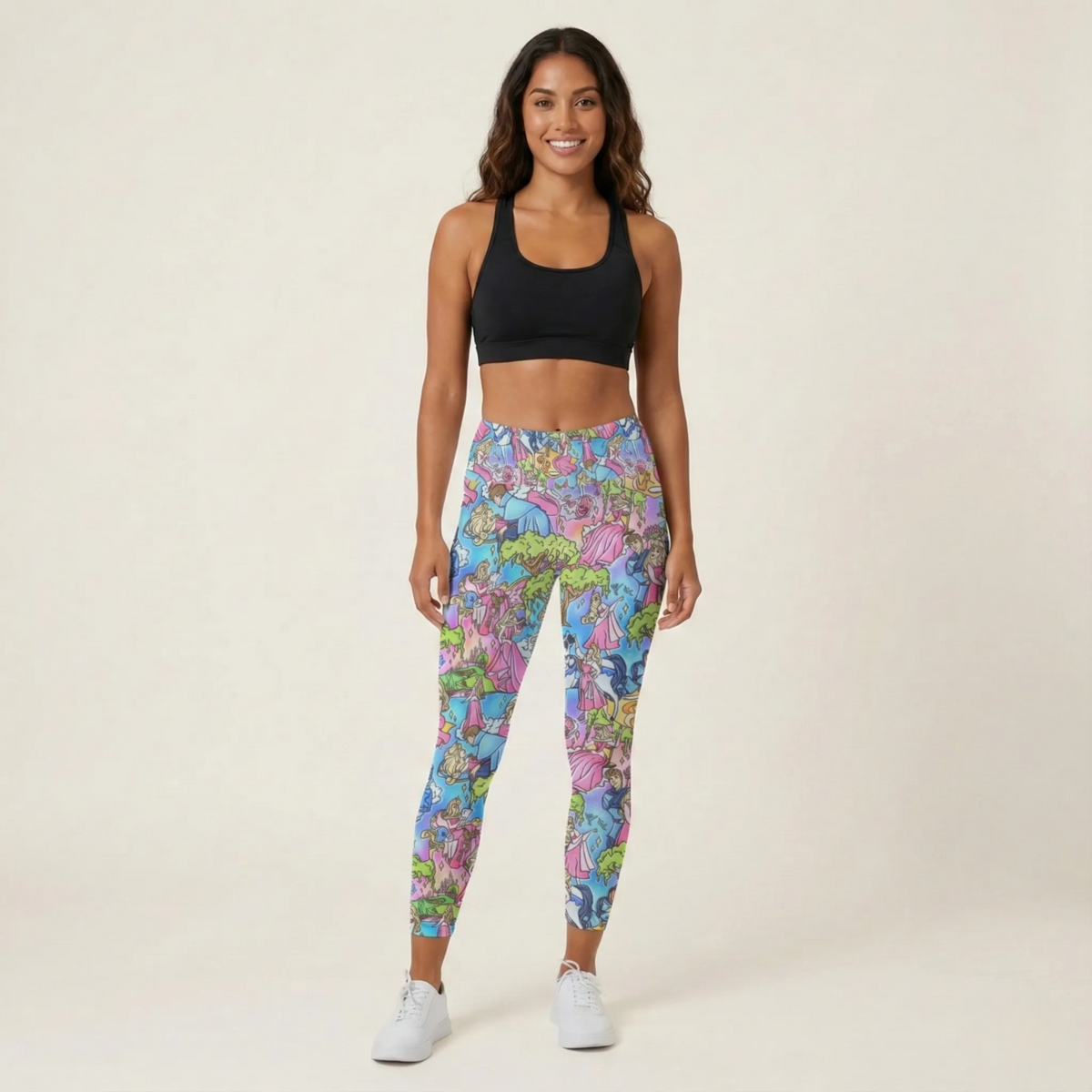 Dreaming Princess Storybook Scenes - Women’s Yoga Leggings