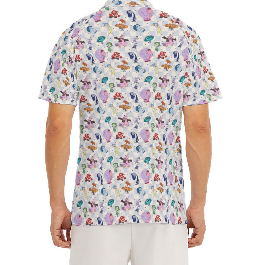Blue Check Emotional Spectrum - Men's Polo Shirt