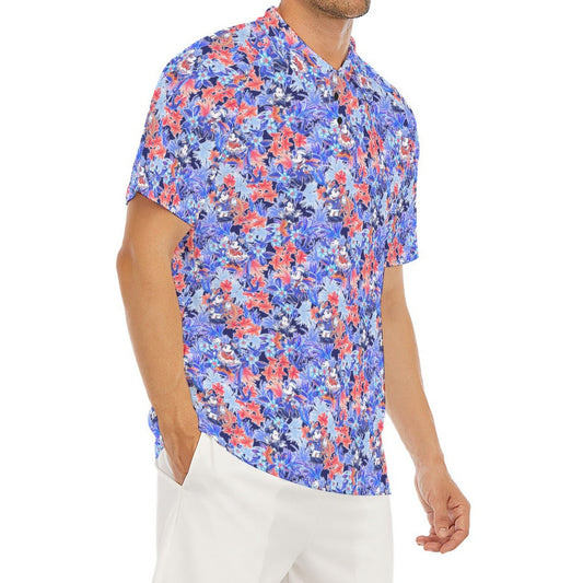 Navy Blooms Cruise - Men's Polo Shirt