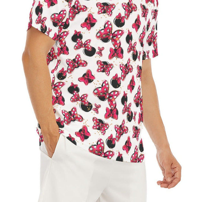 Polka Dot Bows & Mouse Ears - Men's Polo Shirt
