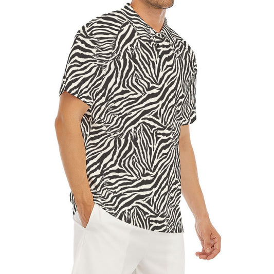 Animal Print - Zebra - Men's Polo Shirt