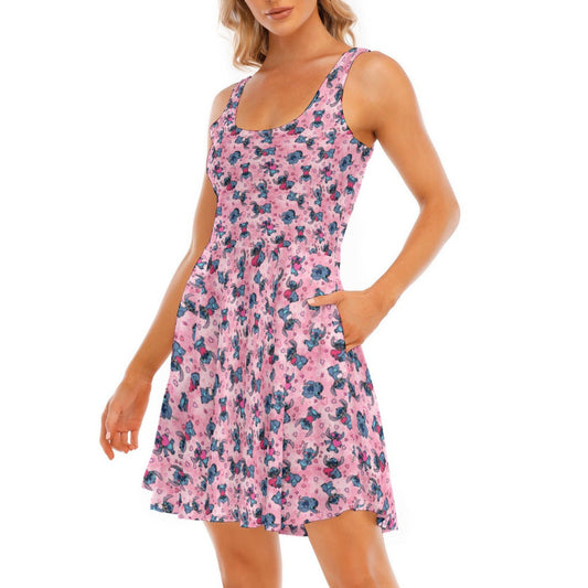 Valentine’s Mischief - Women's Sleeveless Pocket Skater Dress