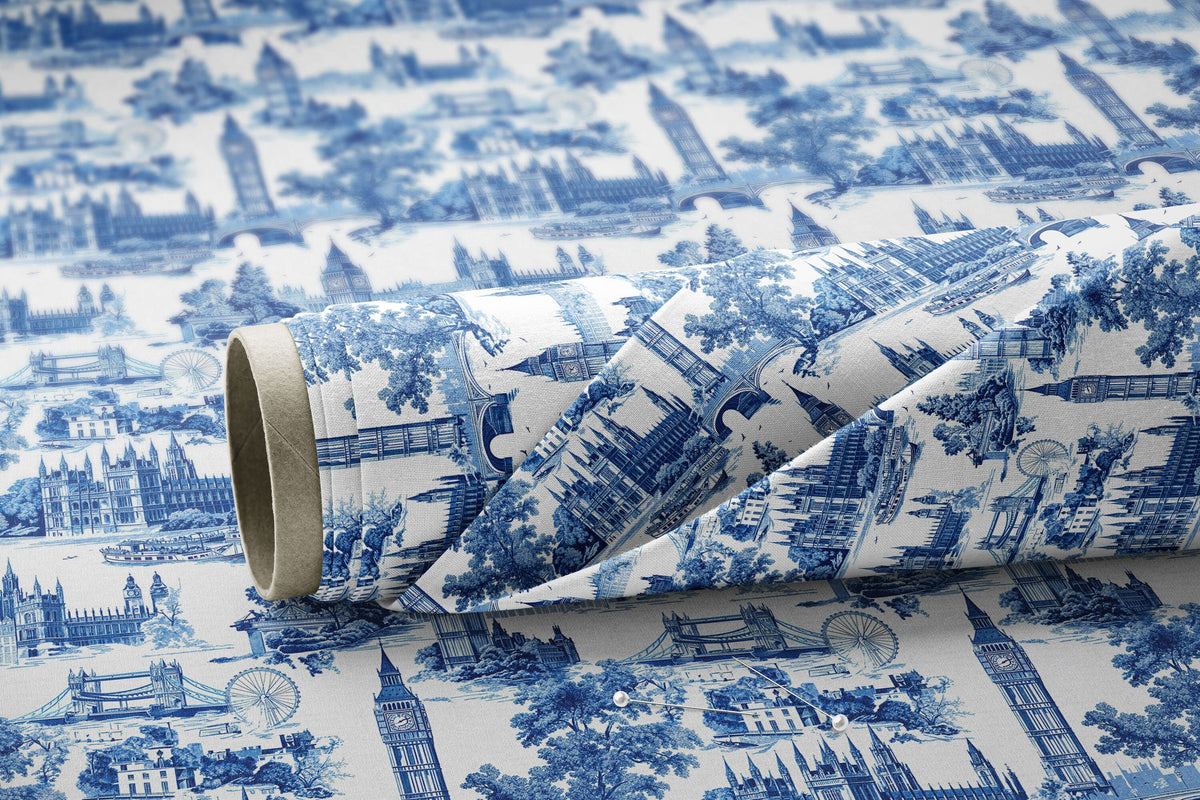 London in Toile de Jouy Style - Digital Seamless Pattern