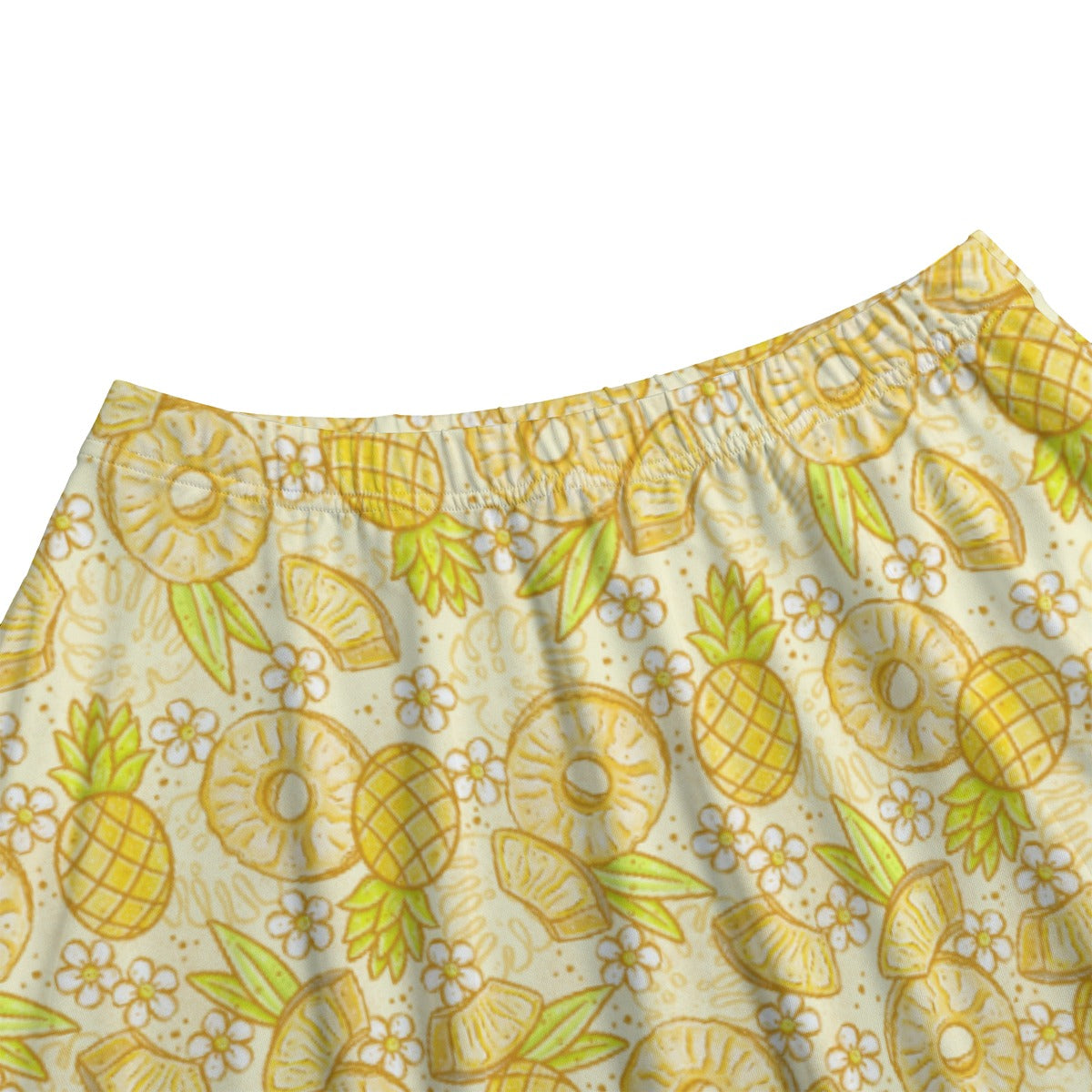Summer Fruits - Pineapple - Women's Pocket Midi Skirt