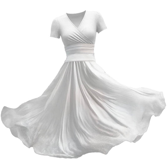 Pick Any Print from our Shop - Women's V-Neck Ruched Midi Dress