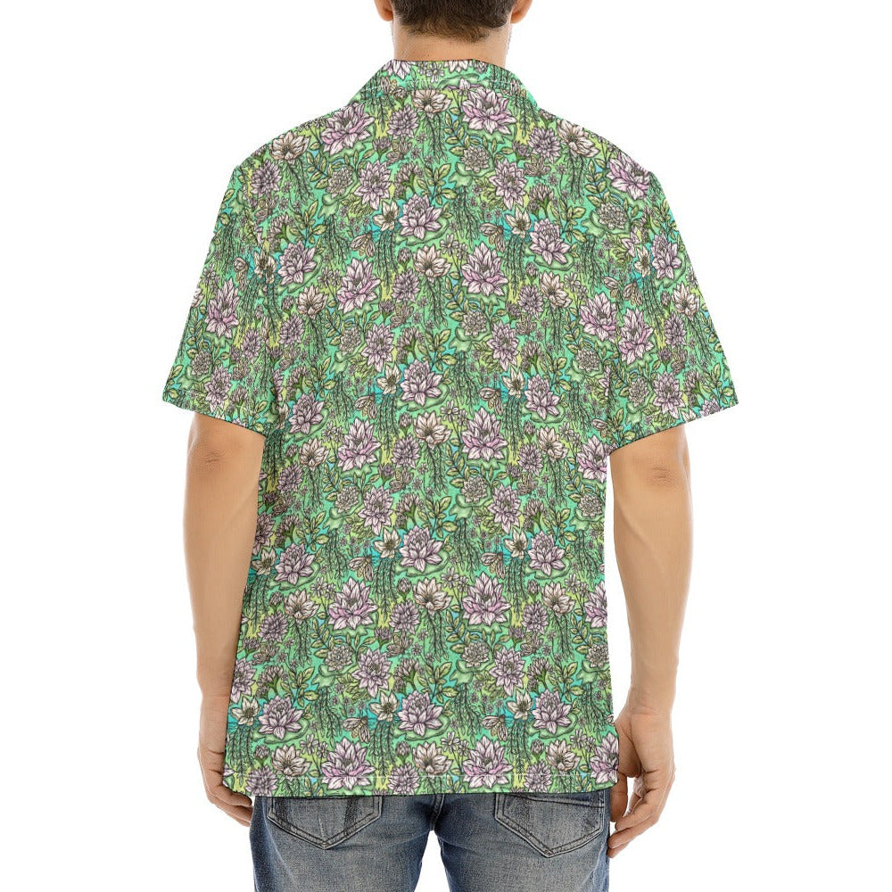 Fairytale Florals – Bayou Blooms - Men's Hawaiian Button Up Shirt