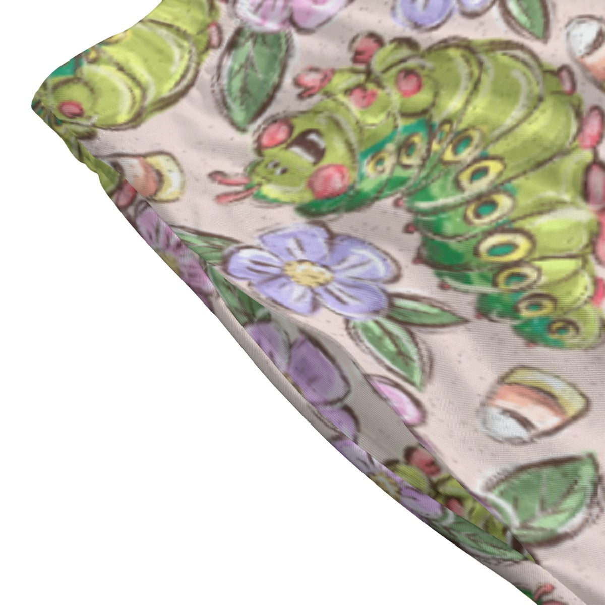 Cheerful Caterpillar Garden - Women's Pocket Midi Skirt