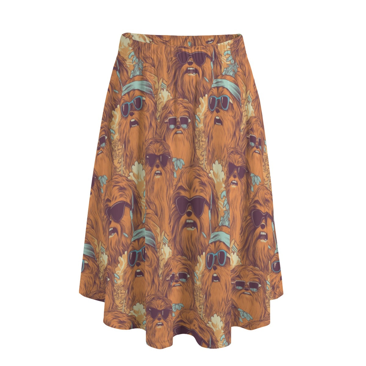 Retro Furry Friend Summer Vibes - Women's Pocket Midi Skirt