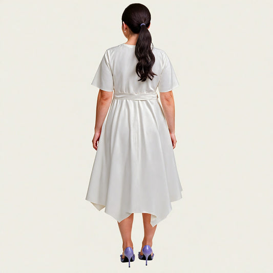 Pick Any Print from our Shop - Women's Short Sleeve Belted Midi Dress