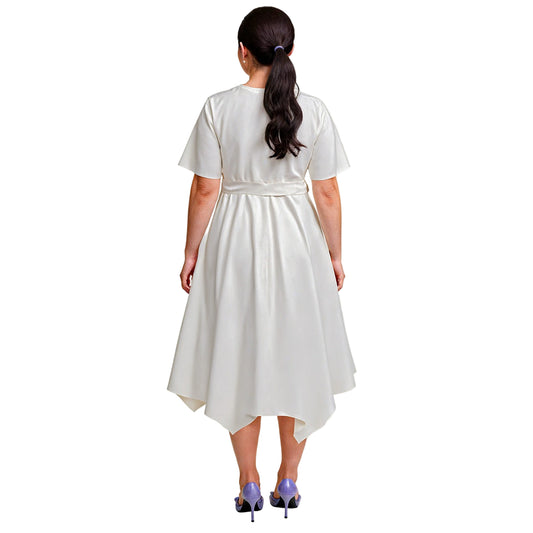 Pick Any Print from our Shop - Women's Short Sleeve Belted Midi Dress