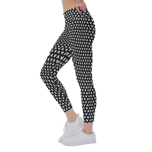 Playful Polka Dot Ears - Women's Yoga Leggings