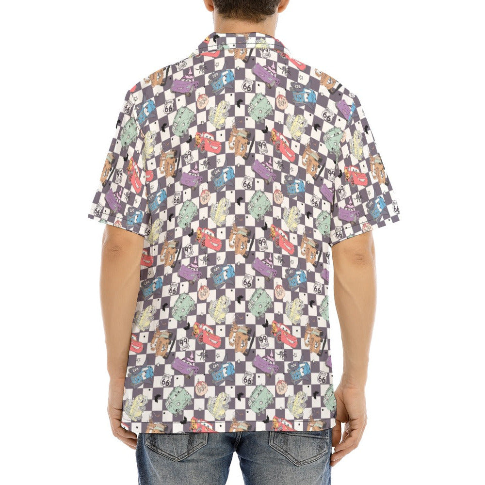 Halloween Racing Crew - Men's Hawaiian Button Up Shirt