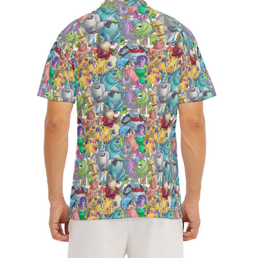 Monster Mayhem Sketched - Men's Polo Shirt