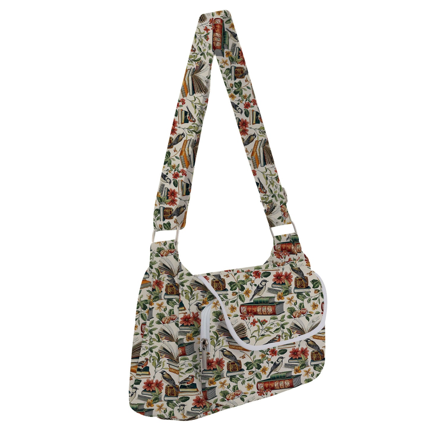 Vintage Books, Florals, & Birds - Digital Seamless Pattern