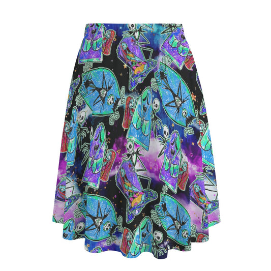 Haunting Romance Sketch - Women's Pocket Midi Skirt