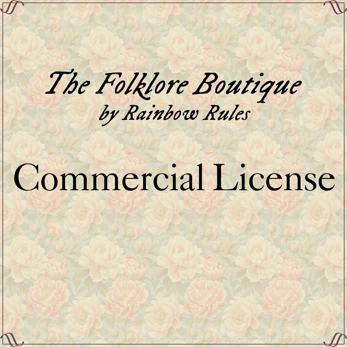 Commercial License for The Folklore Boutique's Digital Files