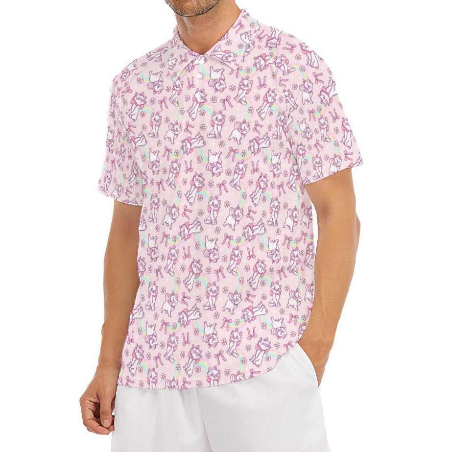 Rainbow Bow Kitty - Men's Polo Shirt